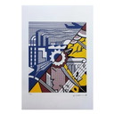 Vintage Roy Lichtenstein "Industrie en de kunsten (II)" Limited Edition lithografie