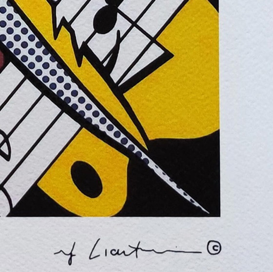 Image 1 of Vintage Roy Lichtenstein "Industrie en de kunsten (II)" Limited Edition lithografie