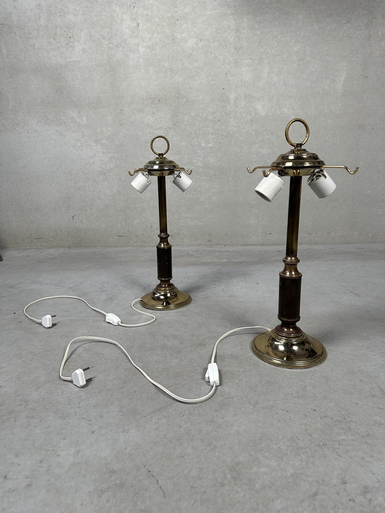 Image 1 of 2x vintage Italiaanse tafellampen