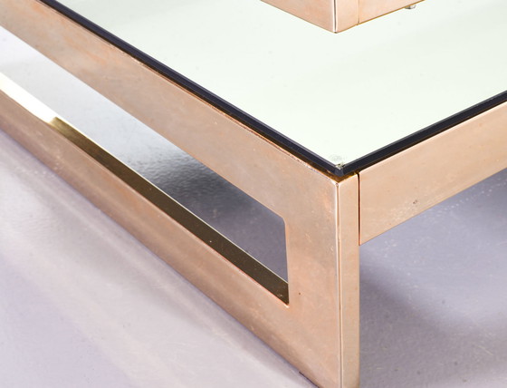 Image 1 of Belgo-Chrom Architectural G-Table 23-karaats verguld met glazen blad