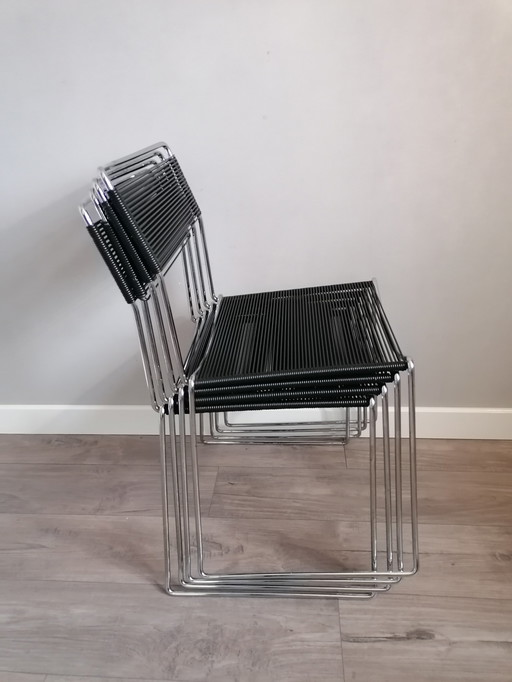 4x Giandomenico Belotti spaghetti chair