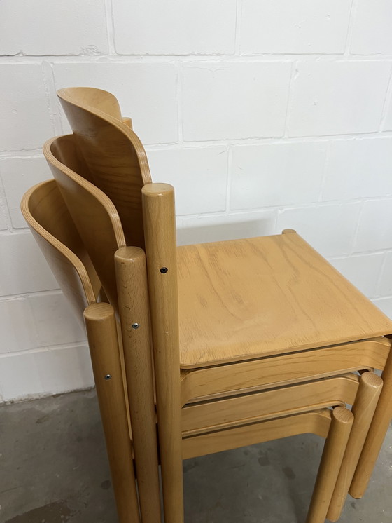 Image 1 of Set van 4 vintage stapelstoelen