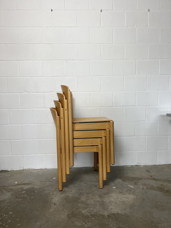 Image 1 of Set van 4 vintage stapelstoelen