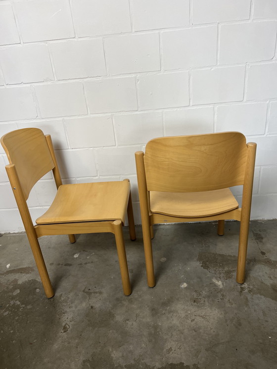 Image 1 of Set van 4 vintage stapelstoelen