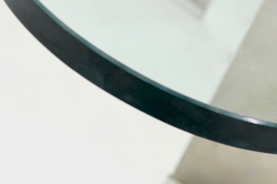 Image 1 of Franse Luxe RVS en Glas Salontafel jaren 70