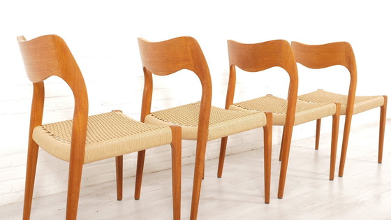 Image 1 of Set Van 4 Vintage Eetkamerstoelen | Niels Otto Møller | Model 71