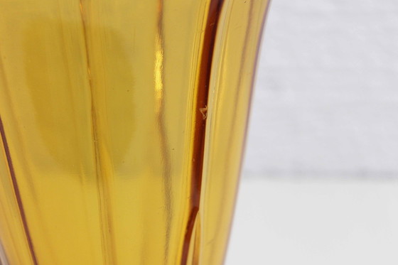 Image 1 of Art Deco Amber Glazen Vaas 1930