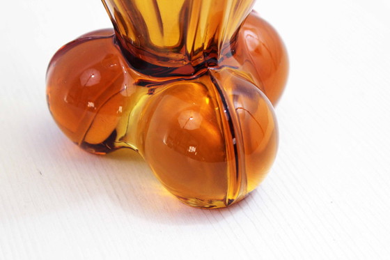 Image 1 of Art Deco Amber Glazen Vaas 1930