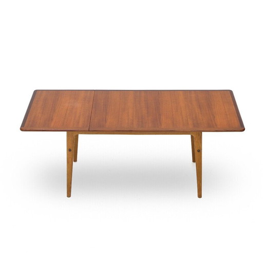 Vintage uitschuifbare tafel in teak gefineerd, jaren 1950
