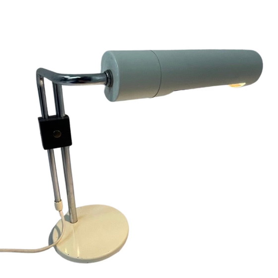 Image 1 of Hala Zeist - Bureaulamp - Wit en chroom - Verstelbaar - Zeldzaam model!