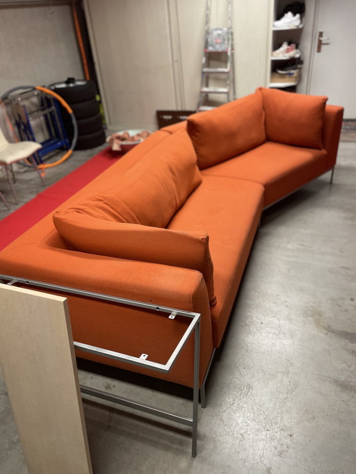 Ligne Roset 2 Delige Oranje Design Bank