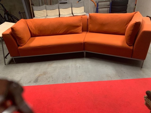 Ligne Roset 2 Delige Oranje Design Bank