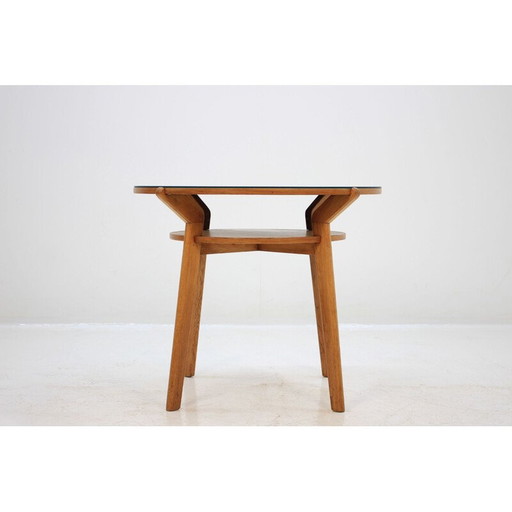 Vintage beuken salontafel van Interier Praha, Tsjecho-Slowakije