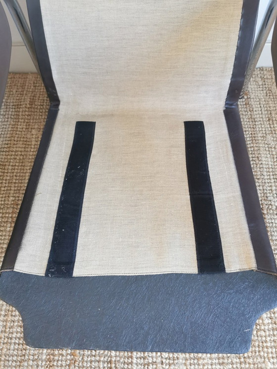 Image 1 of 2X De Sede 'Kangaroo' Fauteuils Met 1 Voetenbank By Hans Eichenberger