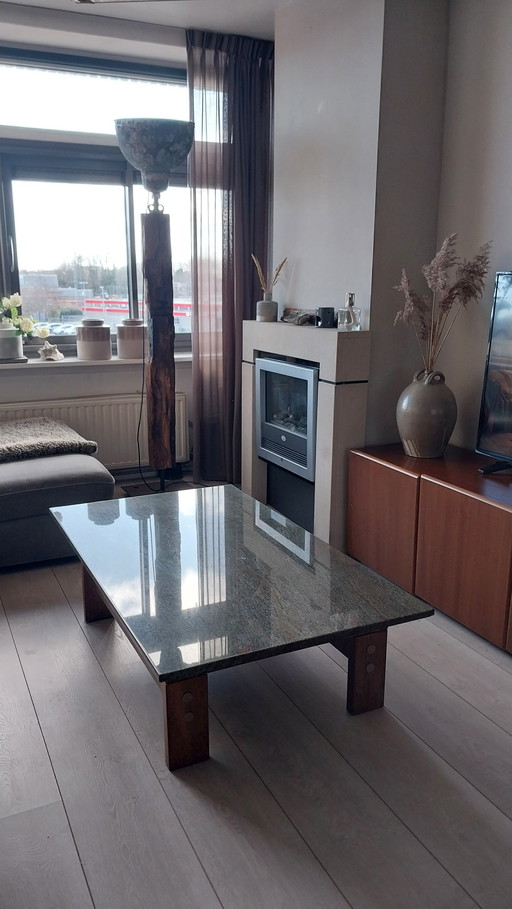 Marmeren Salontafel Jaren 60 Italiaans ontwerp 