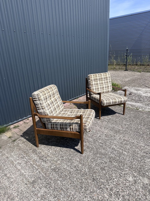 2 X Vintage Easy Chairs Fauteuil Setprijs