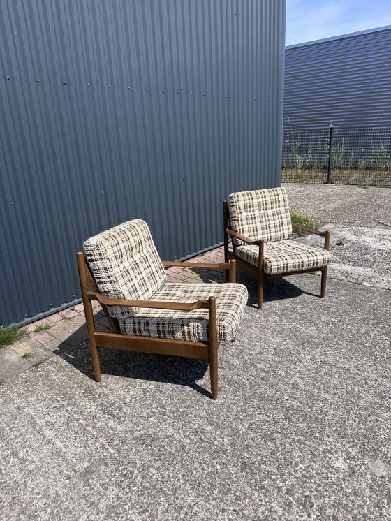 Image 1 of 2 X Vintage Easy Chairs Fauteuil Setprijs