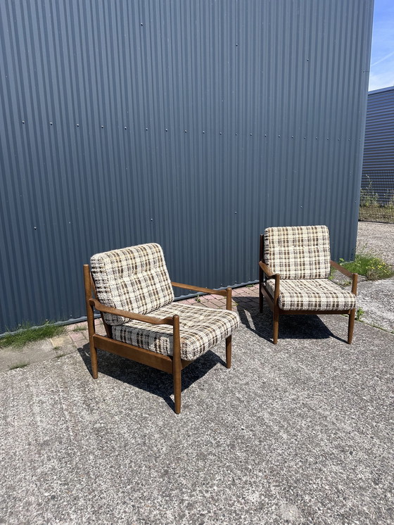 Image 1 of 2 X Vintage Easy Chairs Fauteuil Setprijs