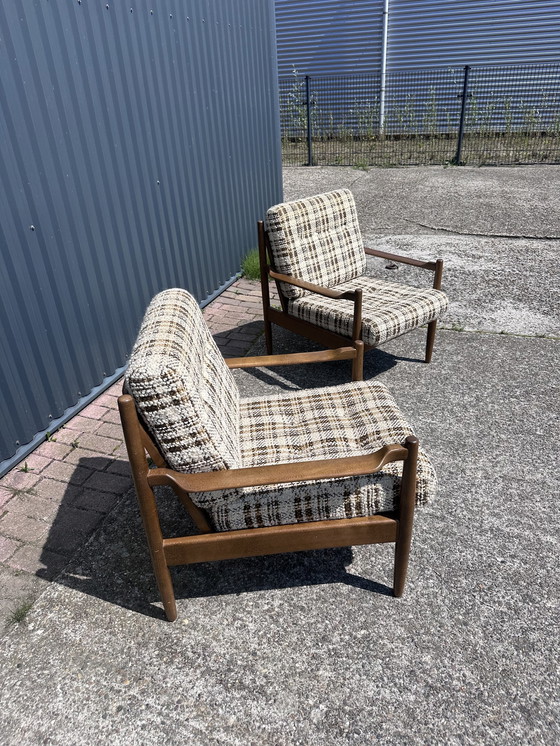 Image 1 of 2 X Vintage Easy Chairs Fauteuil Setprijs