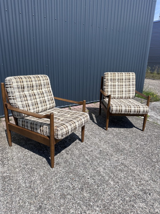 Image 1 of 2 X Vintage Easy Chairs Fauteuil Setprijs