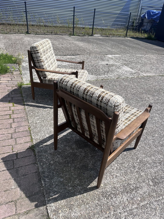 Image 1 of 2 X Vintage Easy Chairs Fauteuil Setprijs