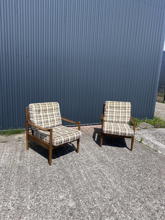 Image 1 of 2 X Vintage Easy Chairs Fauteuil Setprijs