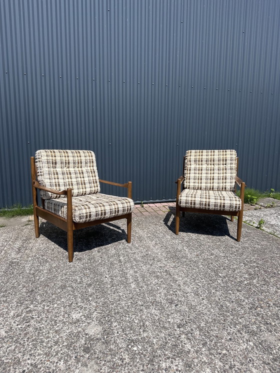 Image 1 of 2 X Vintage Easy Chairs Fauteuil Setprijs