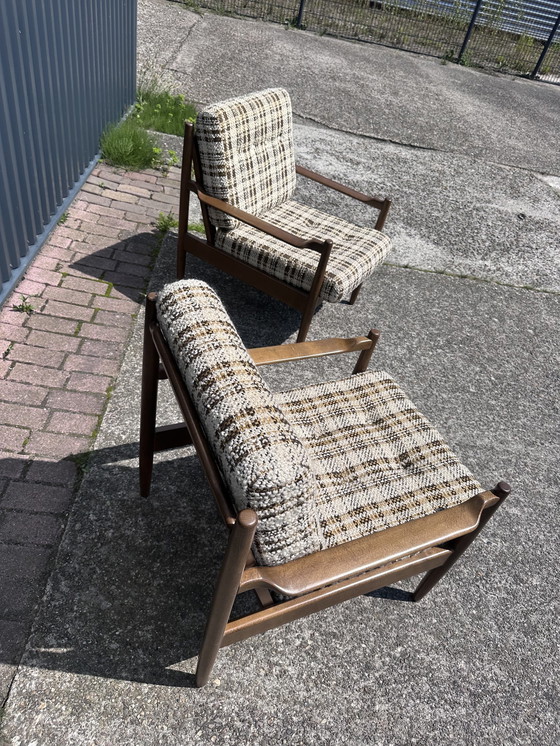 Image 1 of 2 X Vintage Easy Chairs Fauteuil Setprijs