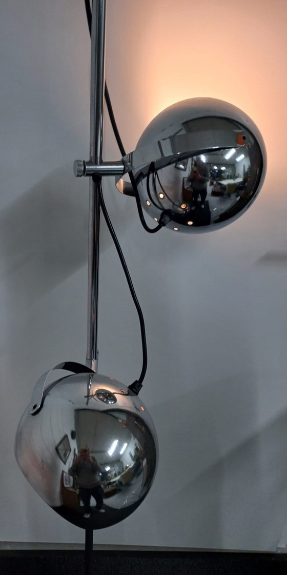 Image 1 of Vintage Herda Staande Lamp/Vloerlamp (Bollamp)