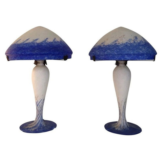 Image 1 of Paar vintage tafellampen voor Art de France, Frankrijk 2000
