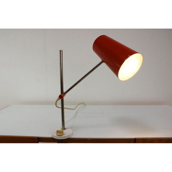 Image 1 of Vintage rode metalen lamp, Duitsland 1970