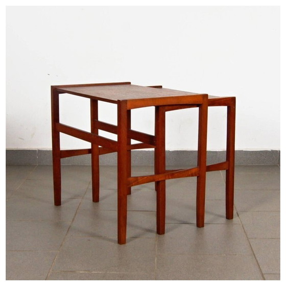 Image 1 of Vintage Set van 2 vintage nesttafels, Denemarken - jaren 1960