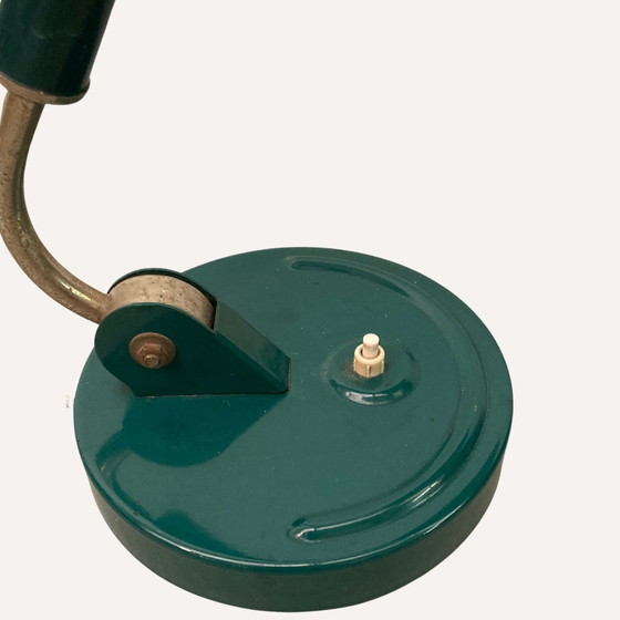 Image 1 of Oostenrijkse Bauhaus turquoise bureaulamp van Christian Dell voor Koranda, 1930