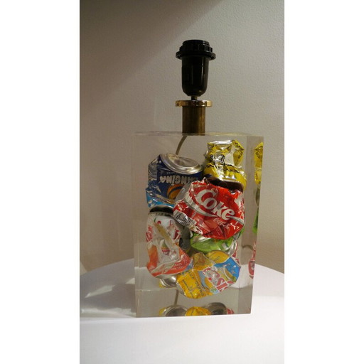 Vintage lamp in plexiglas - jaren 1980