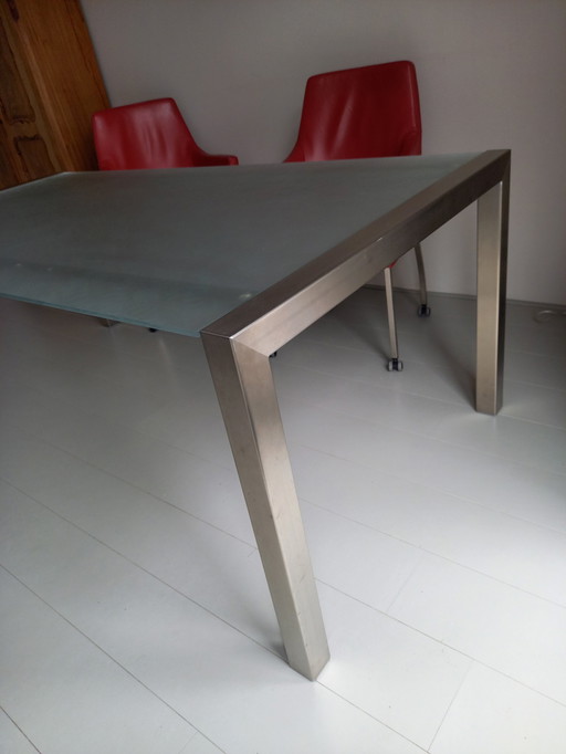 Glazen Eettafel Met 4 Stoelen