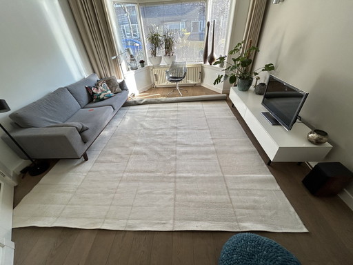 1 Vloerkleed Kelim Kinnasand Kvadrat Hemp