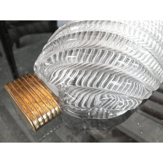 Image 1 of Vintage glazen en messing wandlamp van Scarpa Carlo ontwerp voor Venini, Italië 1930