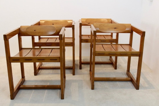 Image 1 of 2x Vintage Noorse eetkamerstoelen van Edvin Helseth