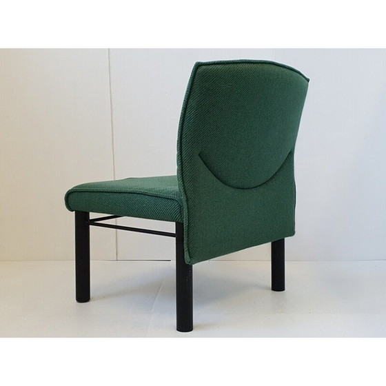 Image 1 of Vintage fauteuil in hout en stof, 1980