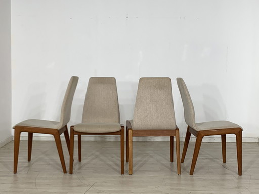 4x danish teak stoelen eetkamerstoelen keukenstoelen woonkamerstoelen vintage