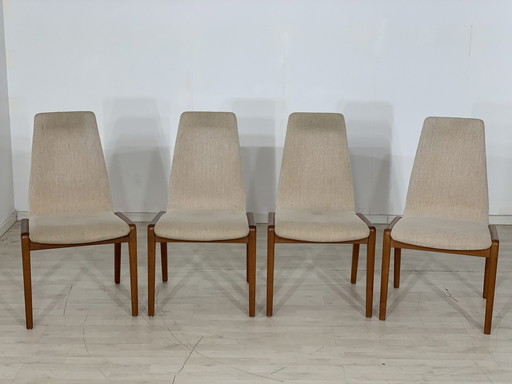 4x danish teak stoelen eetkamerstoelen keukenstoelen woonkamerstoelen vintage