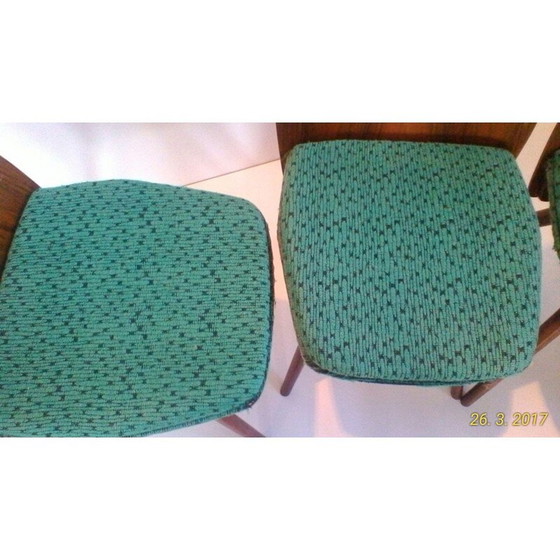 Image 1 of Een set van 4 eetkamerstoelen in beukenhout - jaren 1960