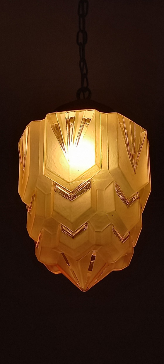 Image 1 of Art Deco wolkenkrabber lamp