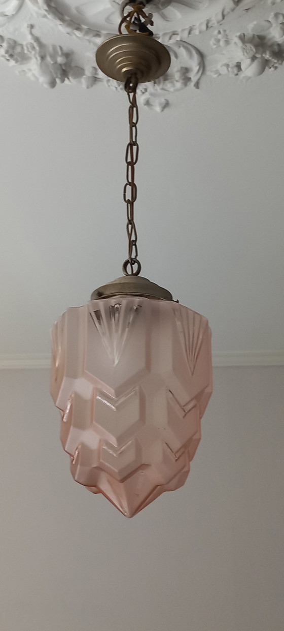 Image 1 of Art Deco wolkenkrabber lamp