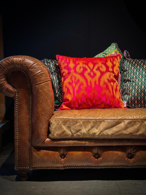 Chesterfield Cognac Leren Flamant Bank