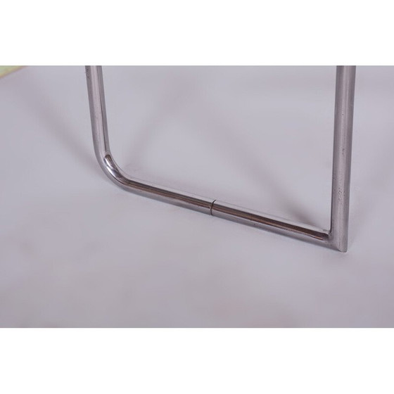 Image 1 of Vintage bijzettafel van staal en hout door John Hagemann voor Thonet, Duitsland 1930