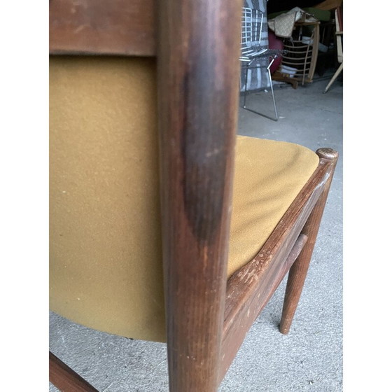 Image 1 of Set van 4 vintage stoelen van stof en palissanderhout, 1960