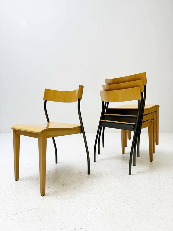 Image 1 of 4 Postmoderne Ikea-stoelen "Nordisk" van Tina Christensen