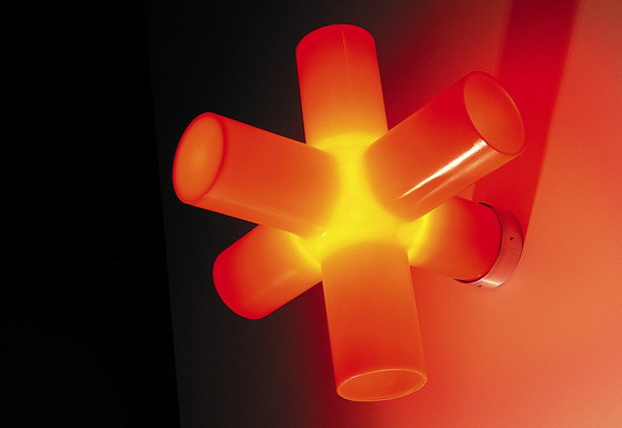 Image 1 of Dark crosslight wall red hanglamp