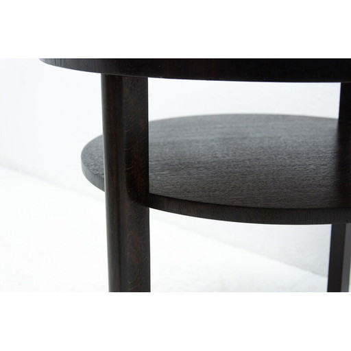 Vintage art deco eiken salontafel, Tsjecho-Slowakije 1950